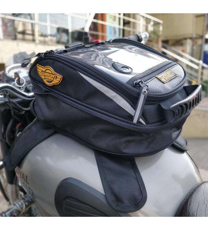 guardian gears shark mini tank bag 18l with rain cover GUARDIANGEARS Jaws Magnetic Waterproof fits on All Motorcycles with a Metal Tank from 100CC to 1000CC Car & Motorbike Guardian Gears Shark Mini Tank