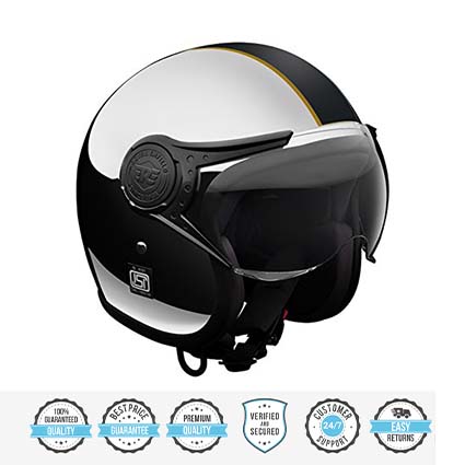 ROYAL ENFIELD OPEN FACE SIGNATURE CHROME HELMET CHROME BLACK – Moto Marvels