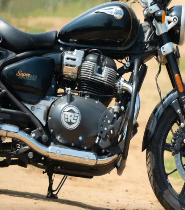 Silver Side Stand Extender Base For Royal Enfield Classic 350 Reborn – Stainless Steel (Sky Spare India)