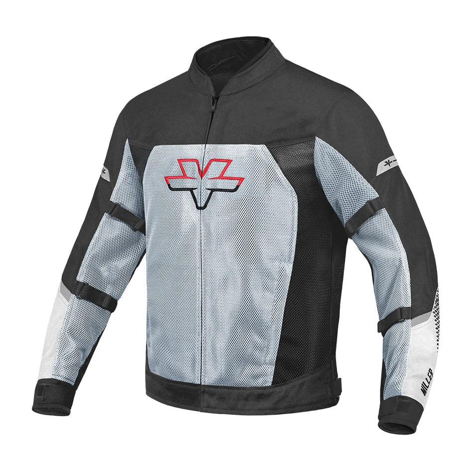 MILLER – STREET MESH RIDING JACKET WITH LINERS ( White )