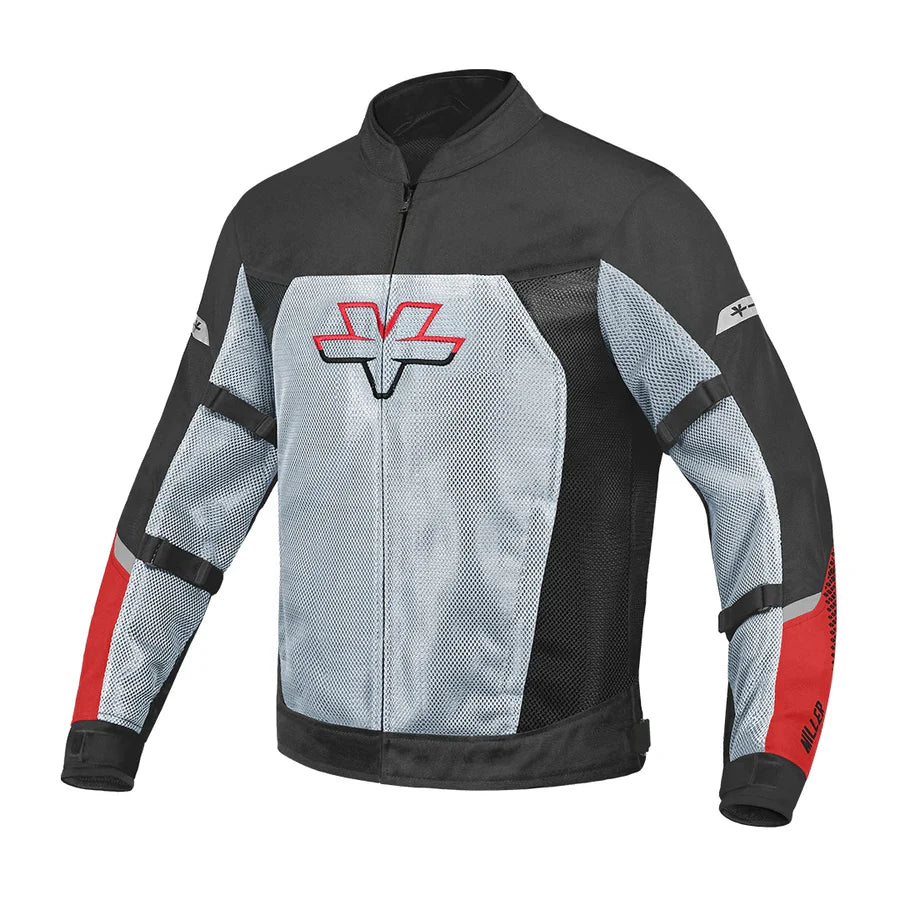 MILLER – STREET MESH RIDING JACKET WITH LINERS ( RED)