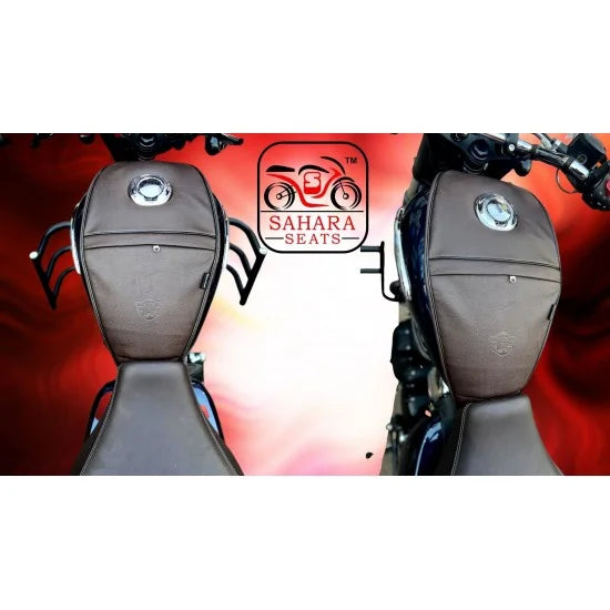 Meteor Tank Protector Single Zip Tank Cover (Brown) For R.E Meteor 350 Fireball/Stellar/Supe ...