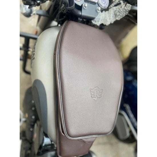 Tank Cover with Pockets (Brown) For R.E All New Classic 350/  Be Reborn / Next Gen