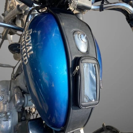 Leather Finish Tank Cover (Black) For R.E  Classic 350/500