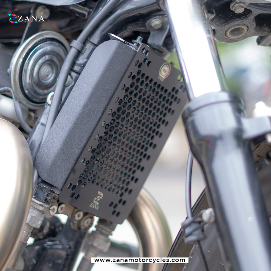 Zana- Radiator Guard For Bear 650 (Honeycomb,Aluminium,Black )