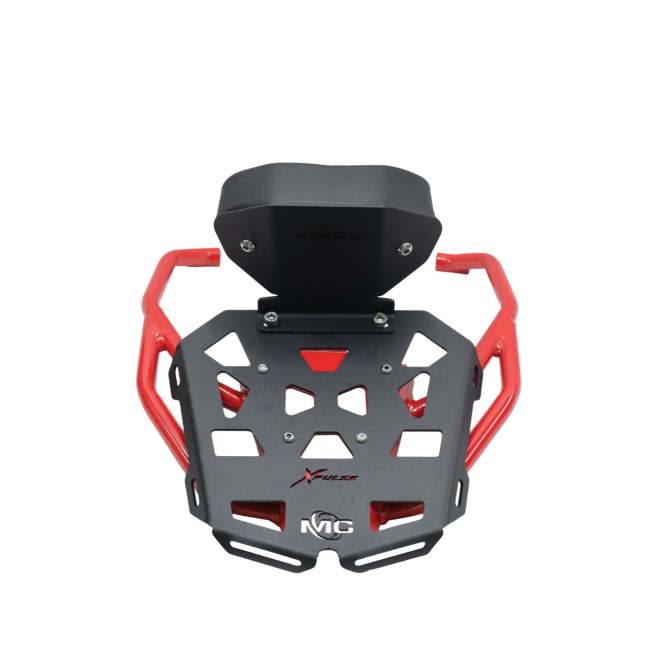 PIPE CARRIER WITH BACKREST ( RED & BLACK) FOR HERO XPULSE 210