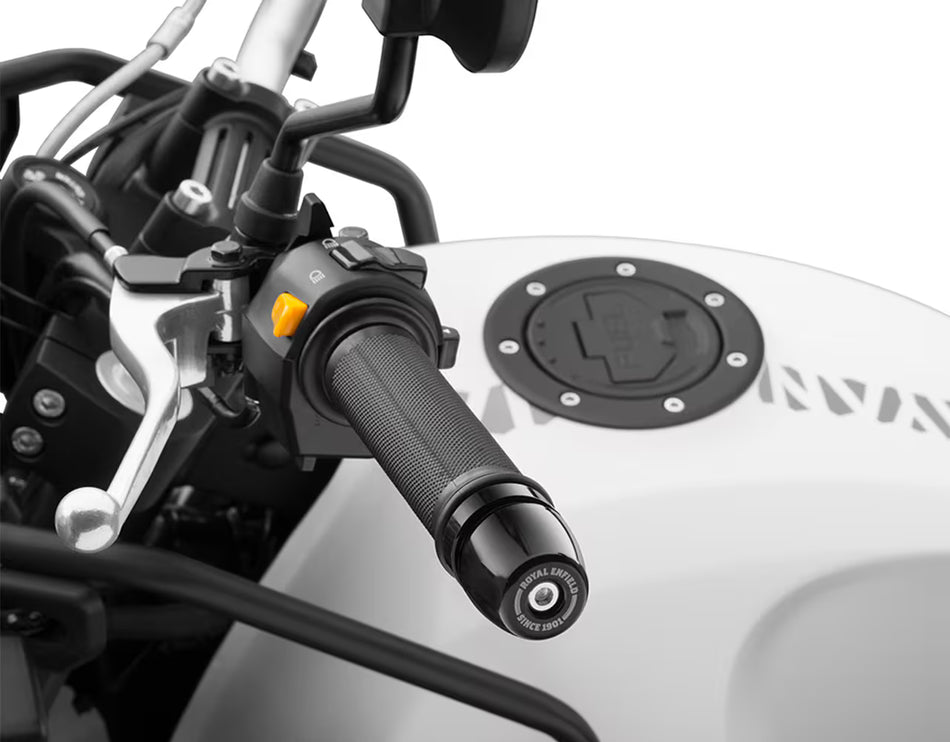 Black Bar End Finishers For Royal Enfield Scram 411