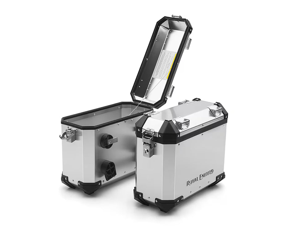 Silver Adventure Panniers For Royal Enfield Himalayan 440