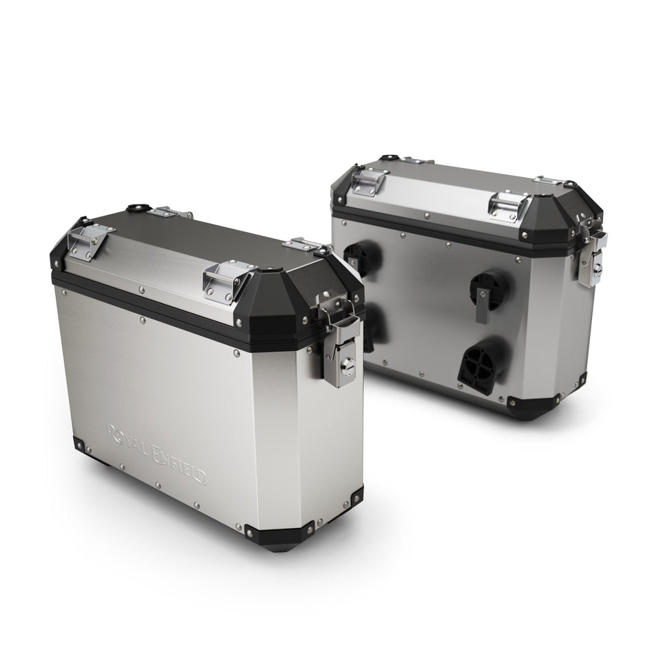 Silver Adventure Panniers For Royal Enfield Himalayan 440