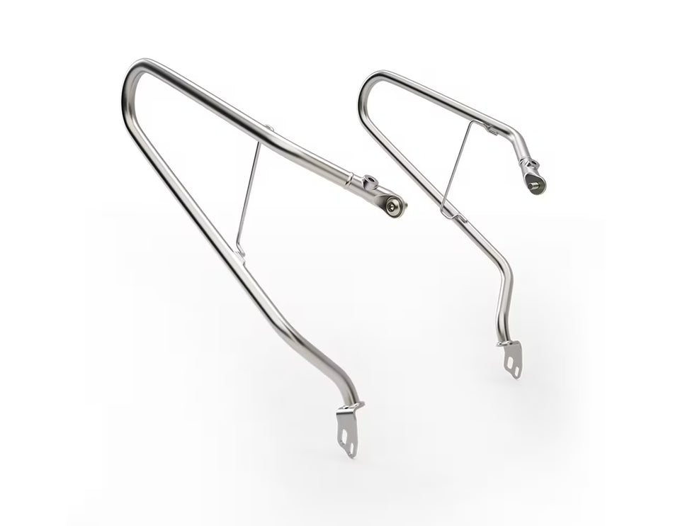 Silver Soft Pannier Rails For Royal Enfield Continental GT 650