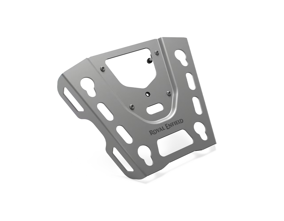 Silver Top Box Mount Plate For Royal Enfield Bear 650