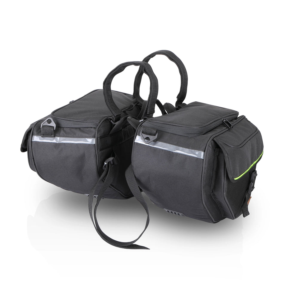 SideKick Sports 45Ltrs Saddlebags with Waterproof Inner Drybags and Outer Rain Cover