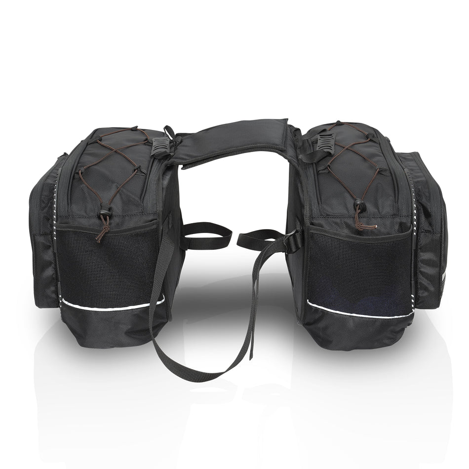 Mustang 50Ltrs Saddlebags (Black) with Waterproof Rain Covers