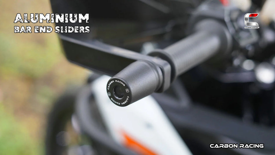 Aluminium Bar End Sliders for KTM Adventure 390 / 250X (2025 Model) - Black