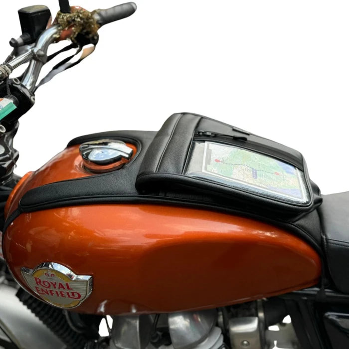 Tank Cover with Mobile Holder  Half Pocket For Interceptor 650