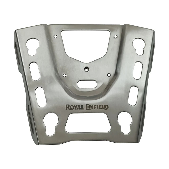 Silver Top Box Mount Plate For Royal Enfield Bear 650