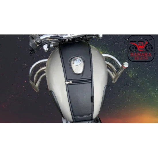 Leather Finish Tank Strap/Tank Cover For R.E Classic 350/500