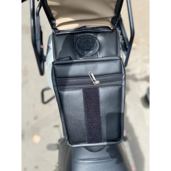 Tank Cover with Mobile Holder (Black) For R.E Himalayan