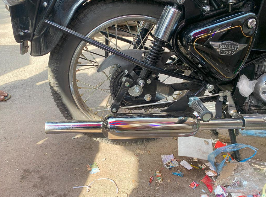 Mini Punjab Small Pipe Chota Muh Chrome Silencer For R.E Classic ,Standard ,Electra