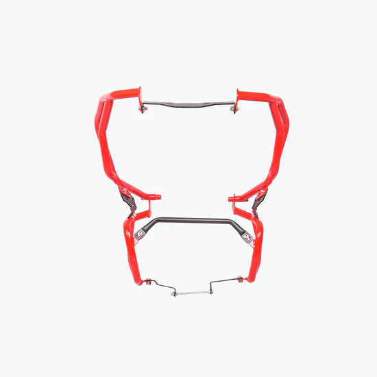RAPTOR CRASH GUARD UPPER & LOWER SET RED FOR TVS APACHE RTX 300
