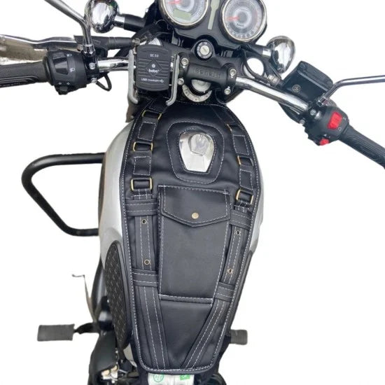 Fancy Tank Cover (Black) For Benelli Imperiale 400