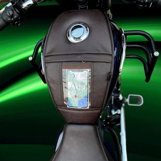 Single Zip Tank Cover (Brown)  For R.E Meteor 350 Fireball /Stellar /Supernova