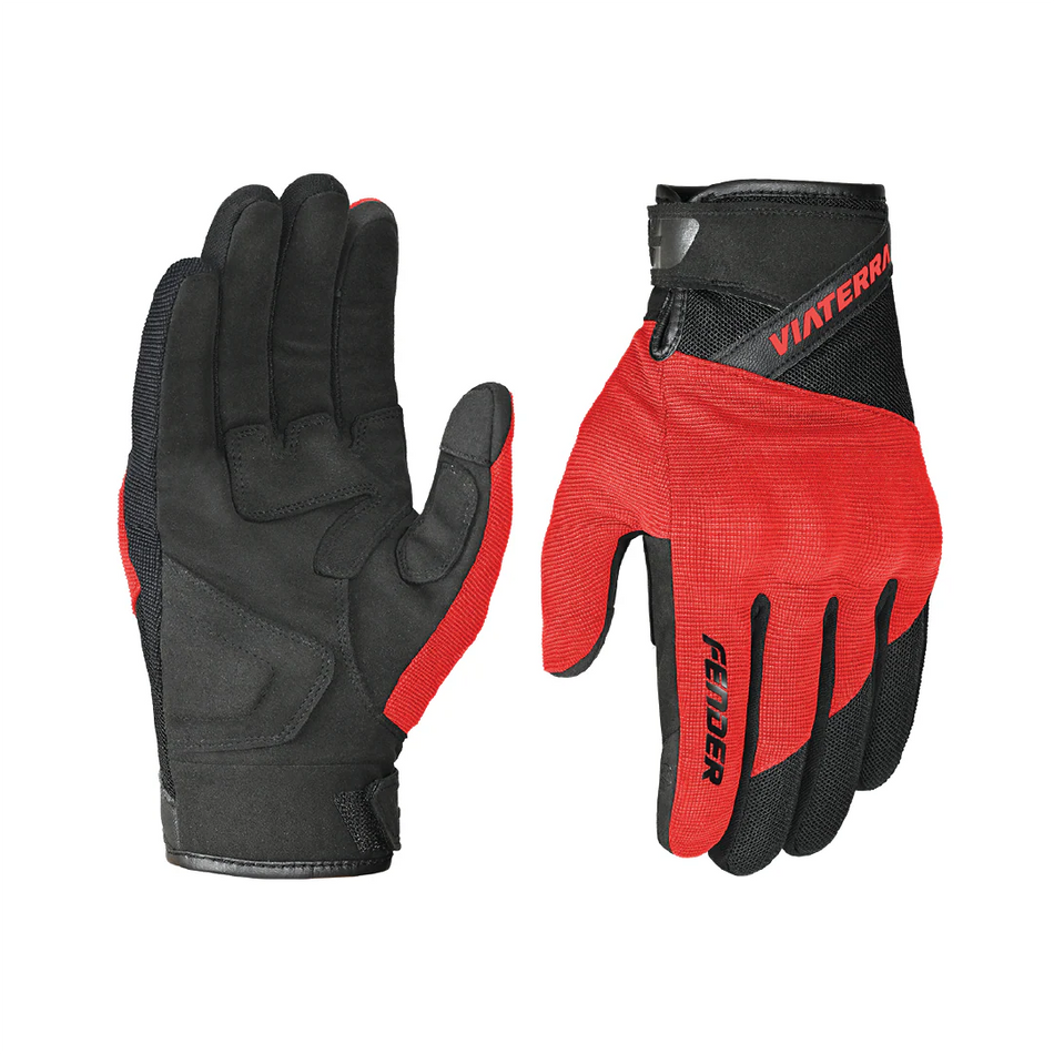 FENDER – DAILY USE MOTORCYCLE GLOVES FOR MEN RED