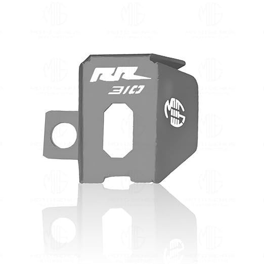 MOTO GENIUS Rear Brake Oil Container Guard for RR310 Motorbike  (Silver)