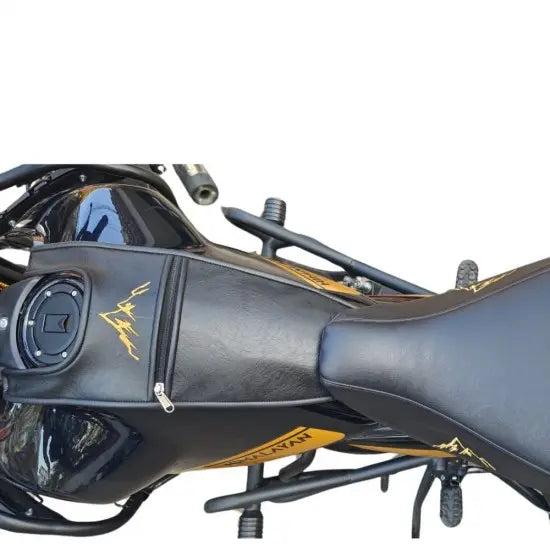 Vegan Leather Tank Cover with Embroidery For R.E Himalayan 450