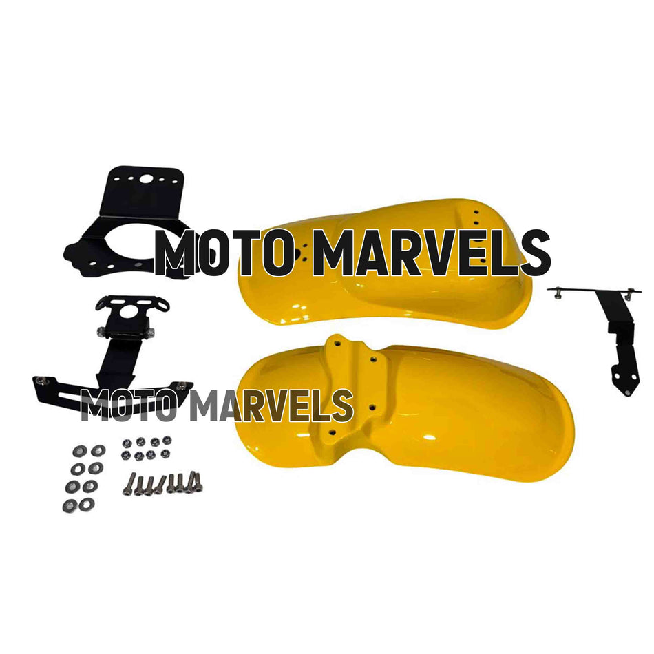 SCRAMBLER FENDERS FRONT & REAR WILD HONEY FOR ROYAL ENFIELD BEAR 650