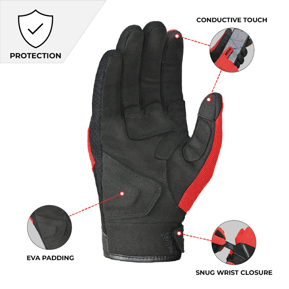FENDER – DAILY USE MOTORCYCLE GLOVES FOR MEN ORENGE
