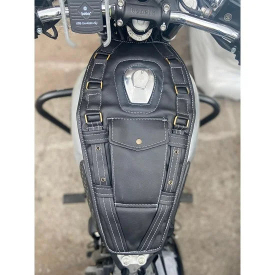 Fancy Tank Cover (Black) For Benelli Imperiale 400