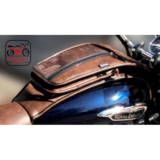 Mobile Tank Cove (Dual Tone Brown) For R.E Meteor 350 Fireball/Stellar/Supernova