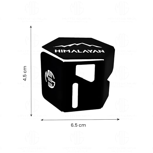 MOTO GENIUS Stainless Steel Rear Brake Oil Reservoir Guard for RE Himalayan 450 (Black)