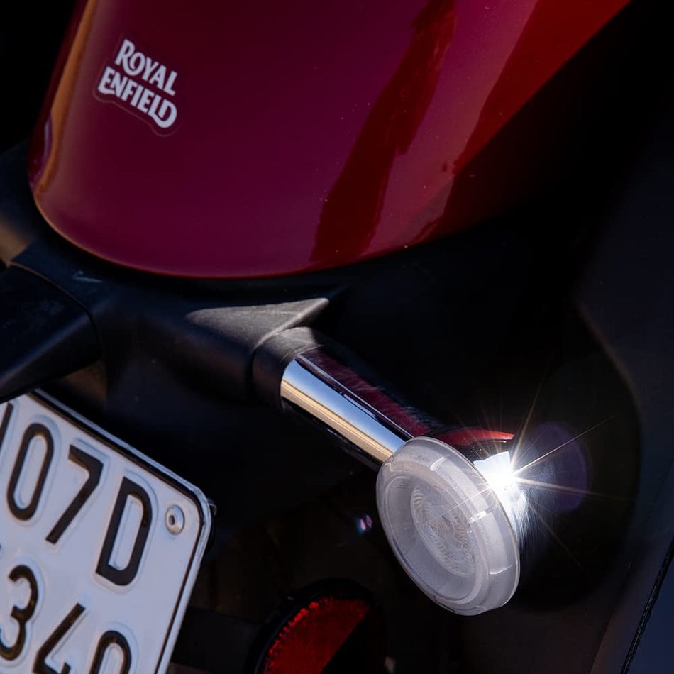 Silver LED Indicators For Royal Enfield Shotgun 650