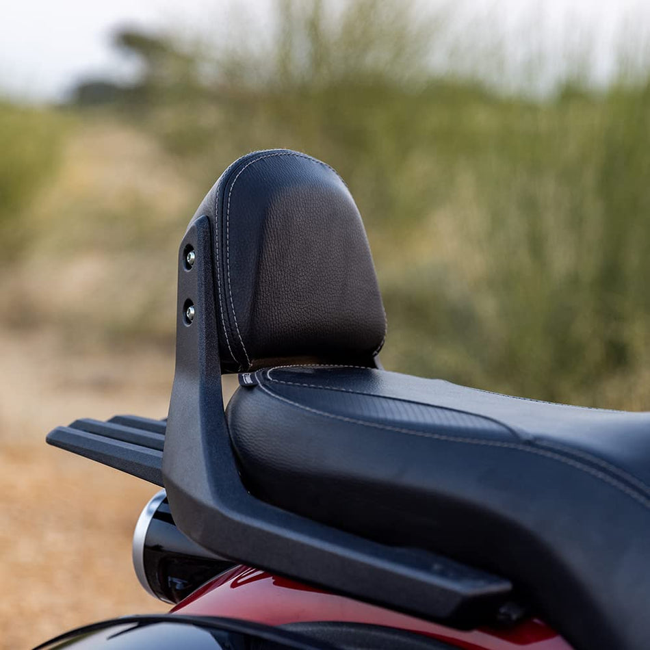Black Passenger Backrest Pad For Royal Enfield Super Meteor 650