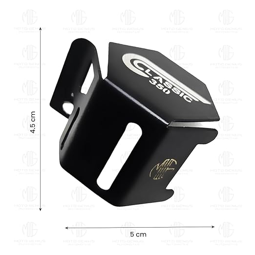 MOTO GENIUS Reborn Stainless Steel Rear Brake Oil Container Guard  (Black)