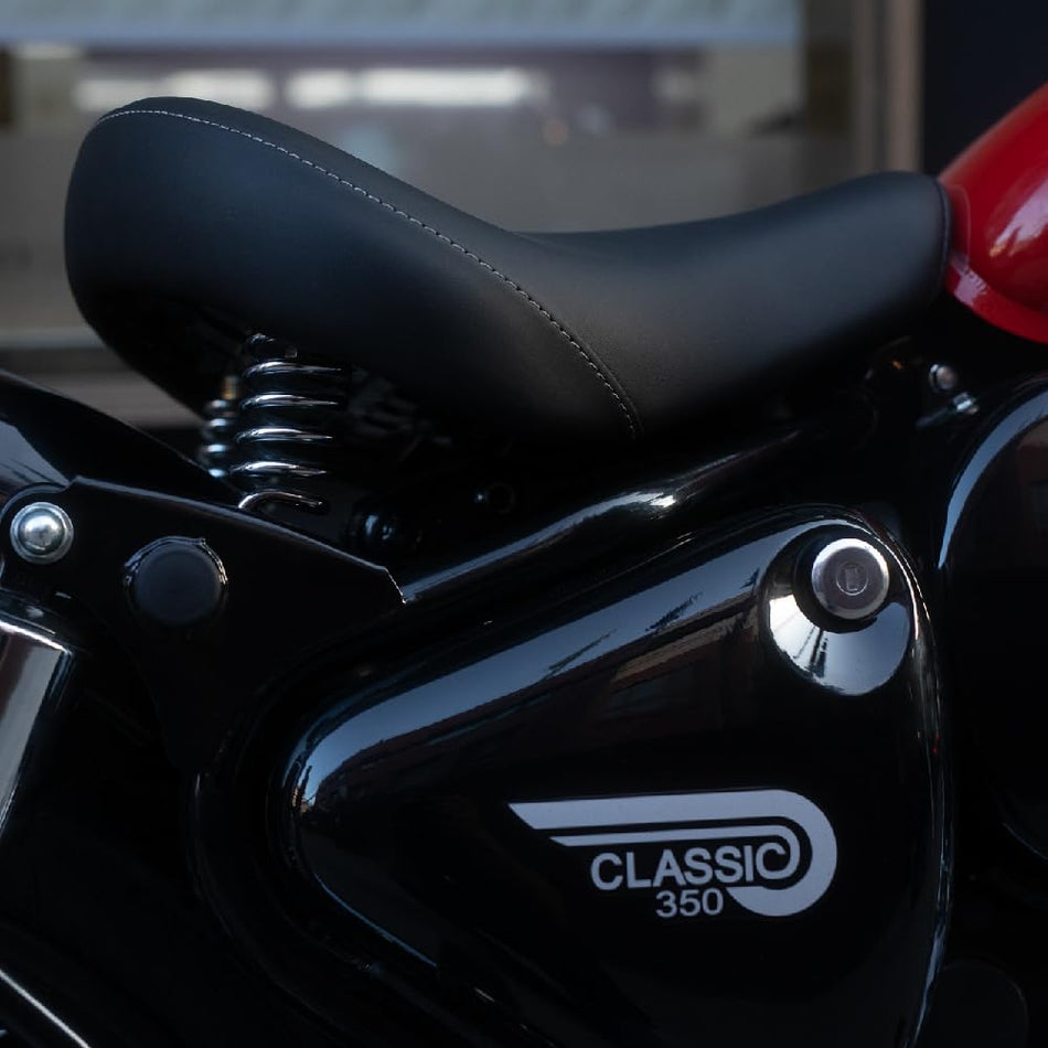 Black Low Ride Rider Seat For Royal Enfield Classic 350