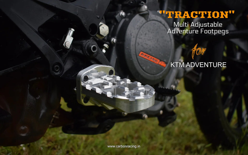 TRACTION Adjustable Adventure Footpegs For KTM Adventure