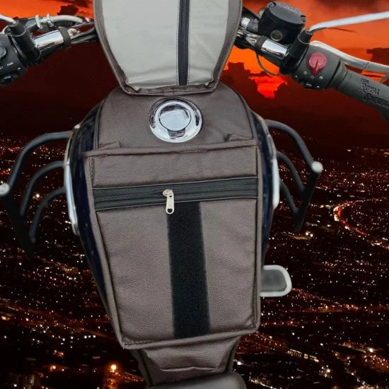 Tank Cover (Brown) (Full Flap ) For R.E Meteor 350 Fireball/Stellar/Supernova