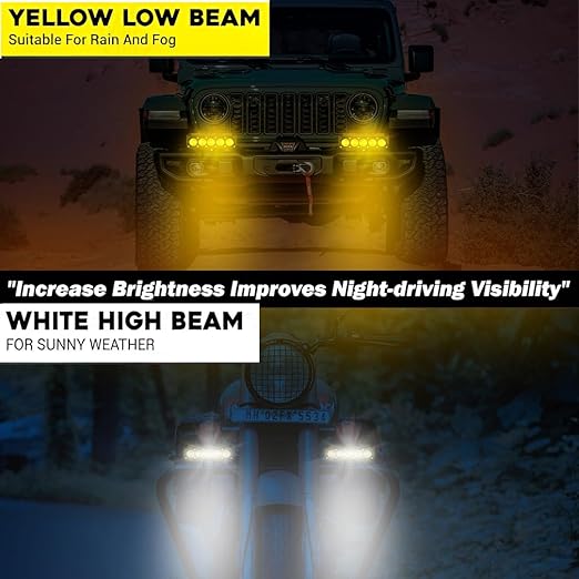 MOTO GENIUS Super Bright 5 LED Fog Light  Universal Fit for Motorcycle & Car