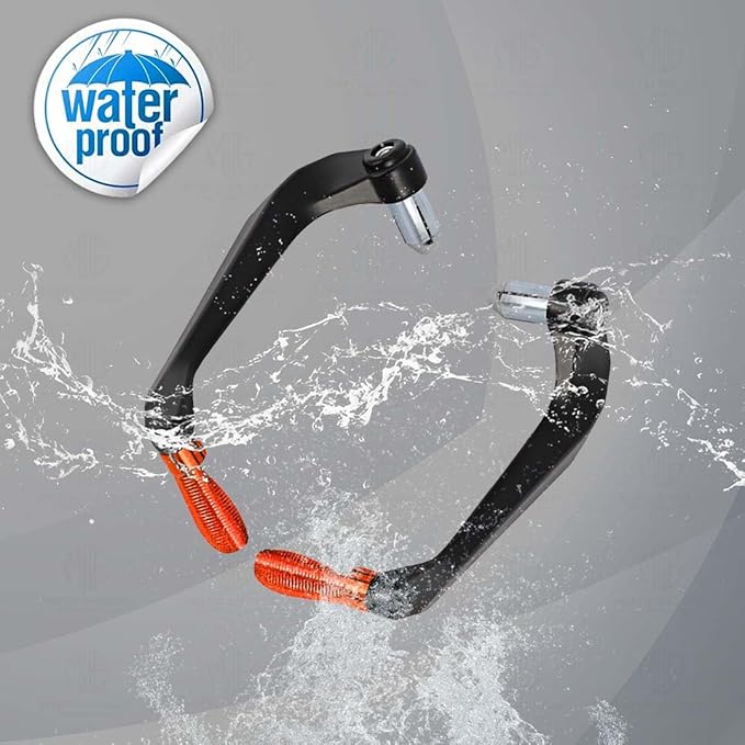 MOTO GENIUS Adjustable CNC Brake Clutch Lever Protector Guard for Motorcycles & Bikes  (Orange)
