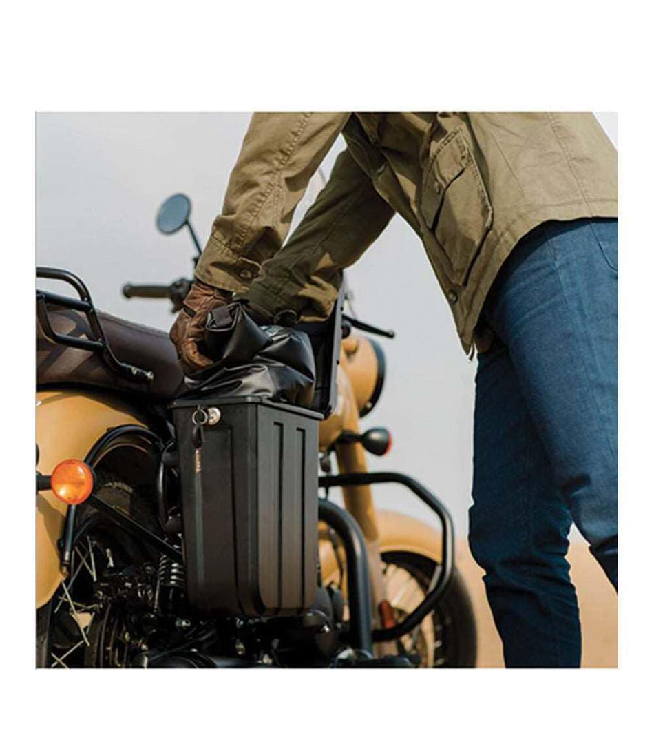 Black Commuter Pannier For Royal Enfield New Bullet 350