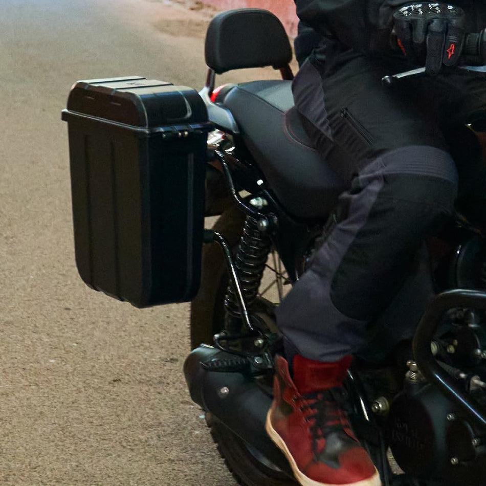Black Commuter Pannier Rail For Royal Enfield Hunter 350