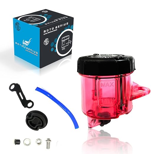 Moto genius Rear Brake Reservoir Tank Cap red