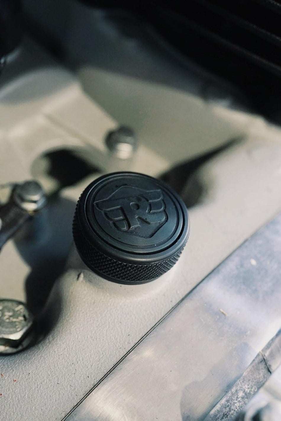Black Oil Filler Cap For Royal Enfield Scram 440