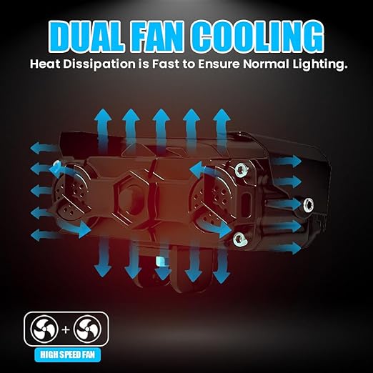 MOTO GENIUS Super Bright 4 LED Fog Light with Switch Universal Fit for Motorcycle and Car (Pack of 2)