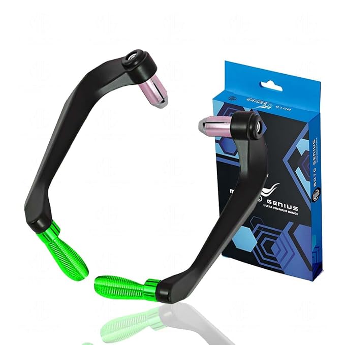 MOTO GENIUS Adjustable CNC Brake Clutch Lever Protector Guard for Motorcycles & Bikes  (Green)