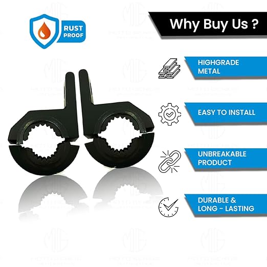 MOTO GENIUS 30MM Universal Fog Light Clamp for All Bikes  ( Pack of 2)
