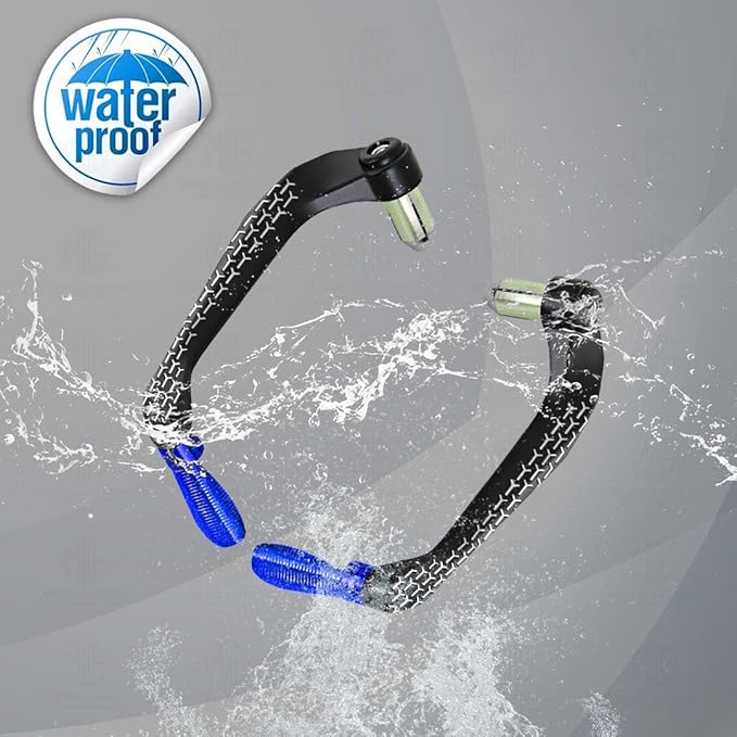 MOTO GENIUS 3D Design Universal CNC Handlebar Brake Clutch Lever Protector Guard for Motorcycles & Bikes (Blue)